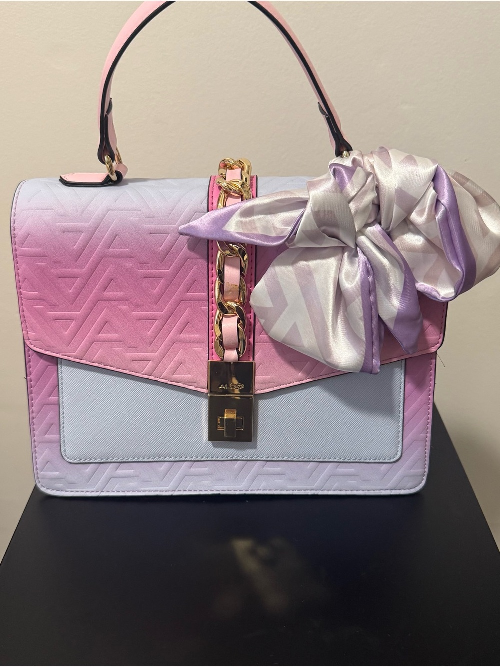 Aldo Pink and Lavender Crossbody Bag